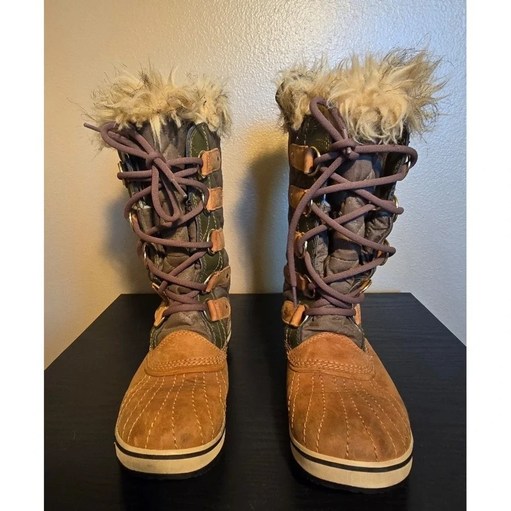 Sorel Tofino II Waterproof Winter Boots Womens Size 8 Camel‎ Leather